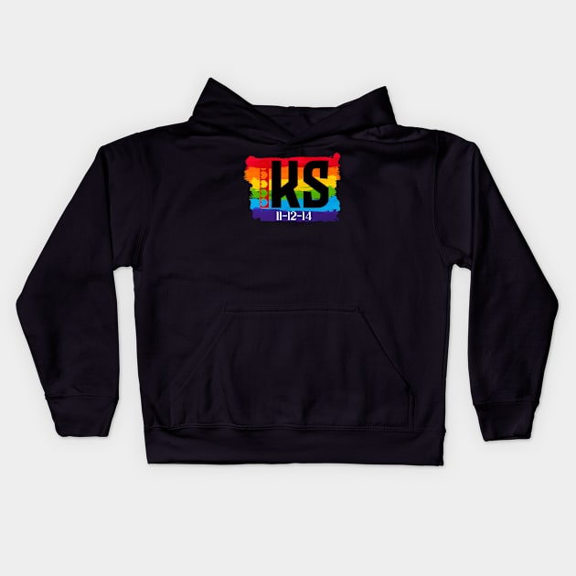 Kansas Gay Marriage Kids Hoodie by Blood Moon Design